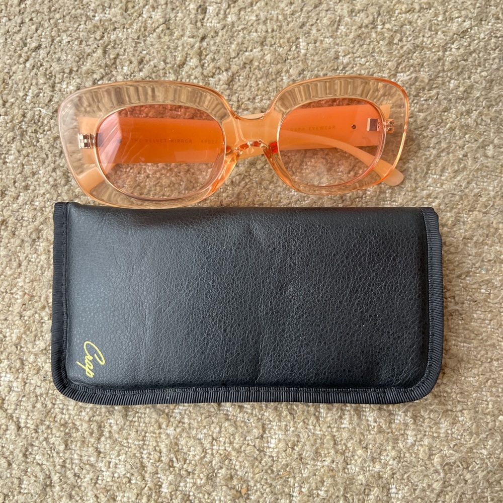 Translescent pink sunglasses by Crap Eyewear